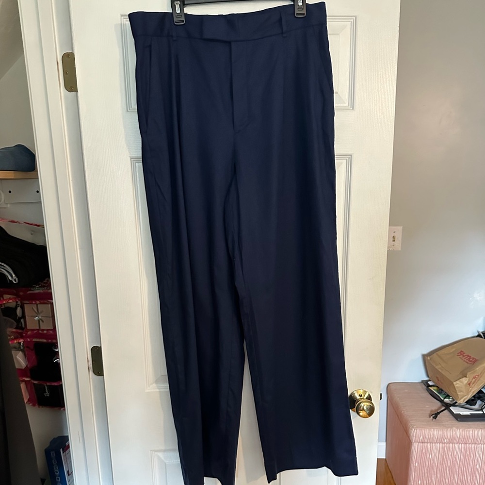 NWT Banana Republic Navy Blue High Rise Wide Leg Dress Pants